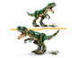 Deux dinosaures LEGO T-Rex avec des pattes et des mâchoires mobiles.