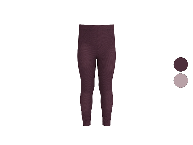 Jeggings thermiques LUPILU® pour enfants en rouge foncé avec poches simulées