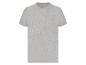T-shirt gris clair à manches courtes.