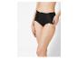 Culotte haute taille noire avec dentelle.