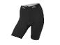 Short de cyclisme noir avec un motif gris sur la ceinture.