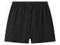 Shorts noirs en tissu froissé avec taille élastique
