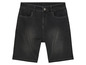 Short en jean noir avec des poches.