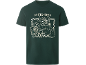 T-shirt vert foncé avec imprimé de Noël représentant le Père Noël et l'inscription SANTA SAYS