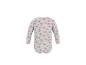 Body bébé à manches longues avec un motif floral et de cœurs coloré.