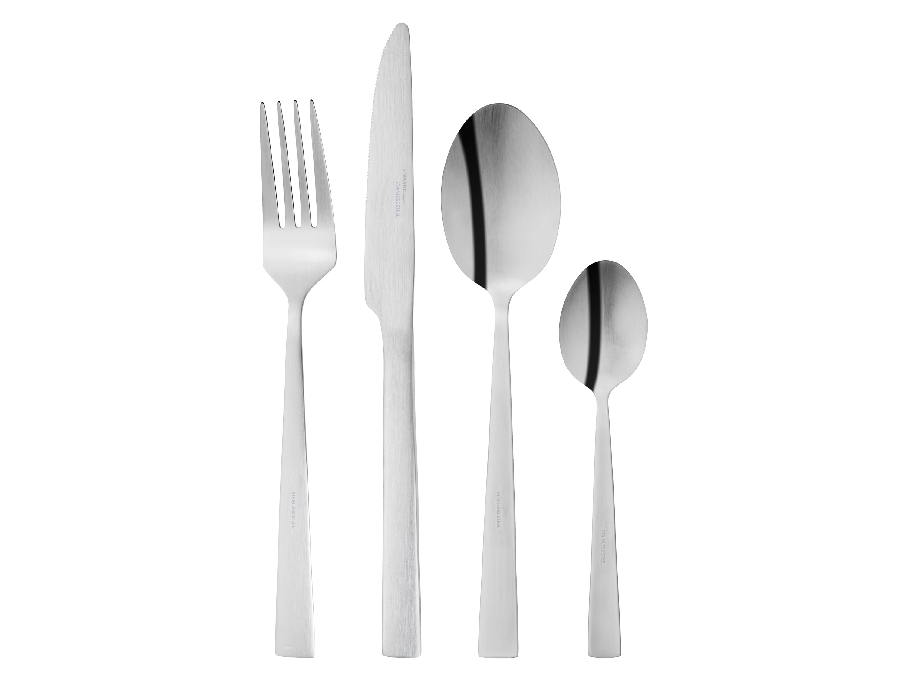 LIVARNO home Set de couverts, 24 pièces (mat)