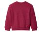 Sweat-shirt rouge pour enfant à manches longues et col rond.