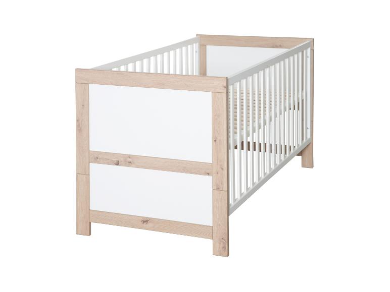 Lit bébé blanc avec cadre en bois
