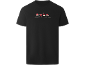 T-shirt de Noël noir avec des bonnets de Père Noël et le texte HAVE A HOLLY JOLLY CHRISTMAS