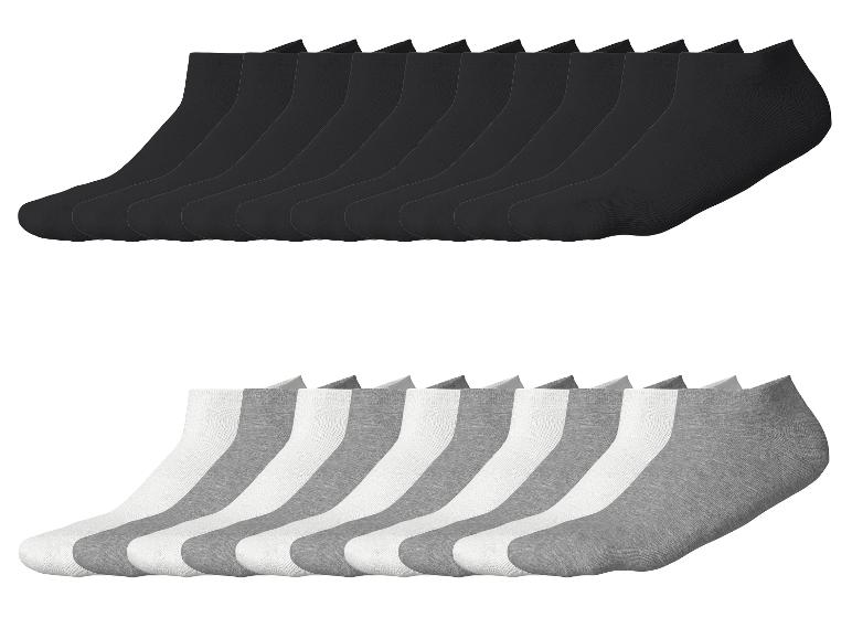 Lots de chaussettes courtes noires, blanches et grises