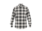 Chemise à carreaux pour homme à manches longues, noire et blanche
