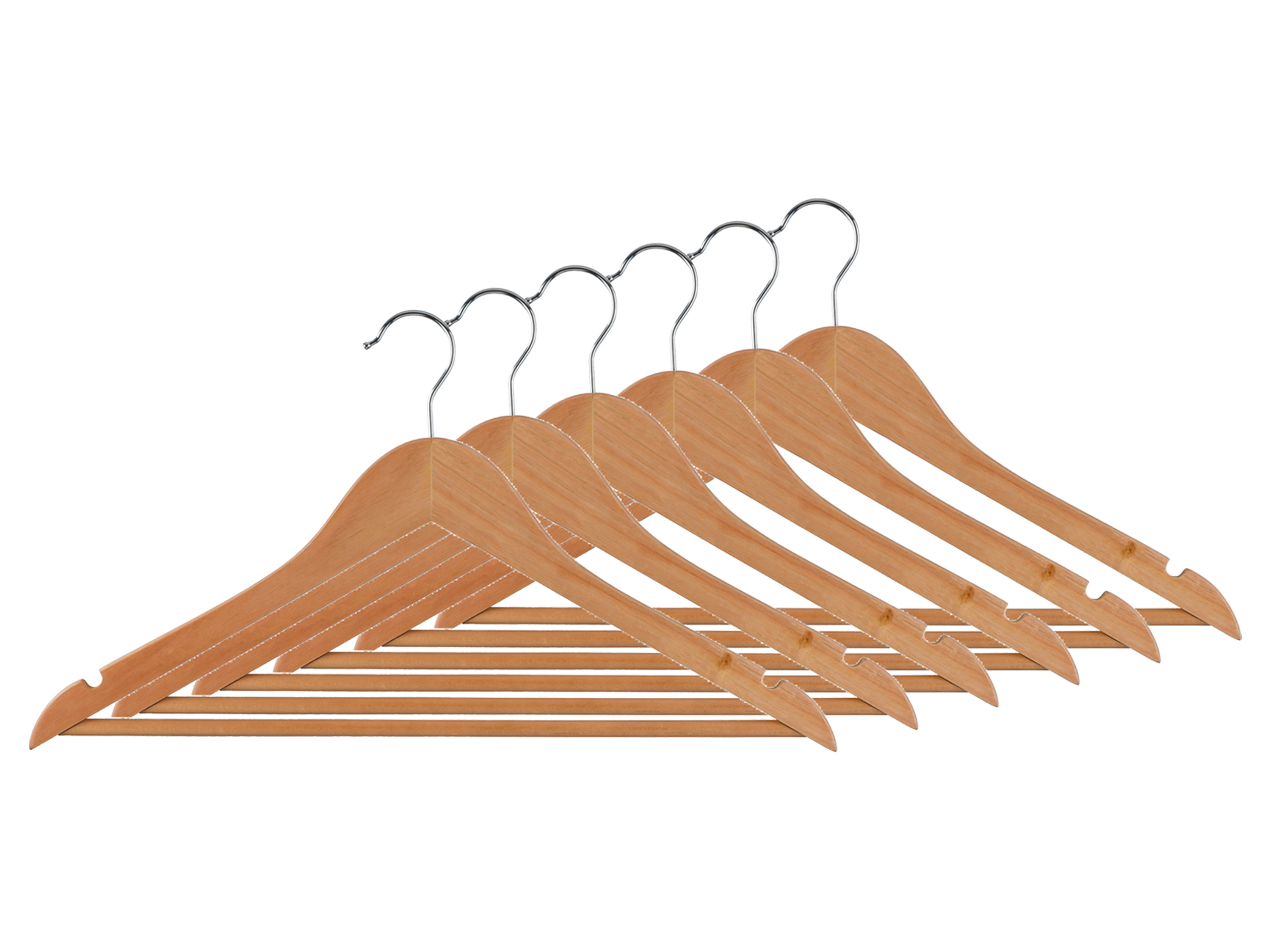 LIVARNO home Cintres en bois (cintre en bois 6 pièces/nature)