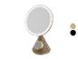 Miroir de maquillage lumineux avec base en tissu et chargeur sans fil