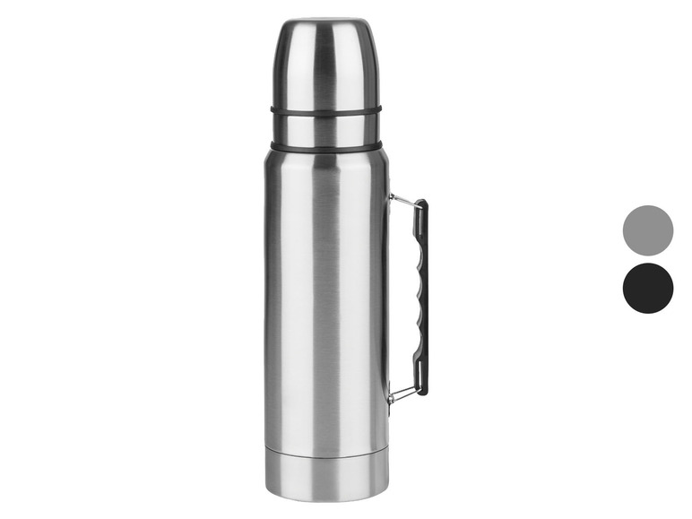 Aller en mode plein écran : CRIVIT Bouteille isotherme en acier inoxydable, 1 L - Image 1