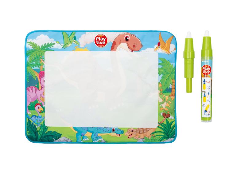 Tapis à dessin Playtive avec des dinosaures, peinture à l'eau.