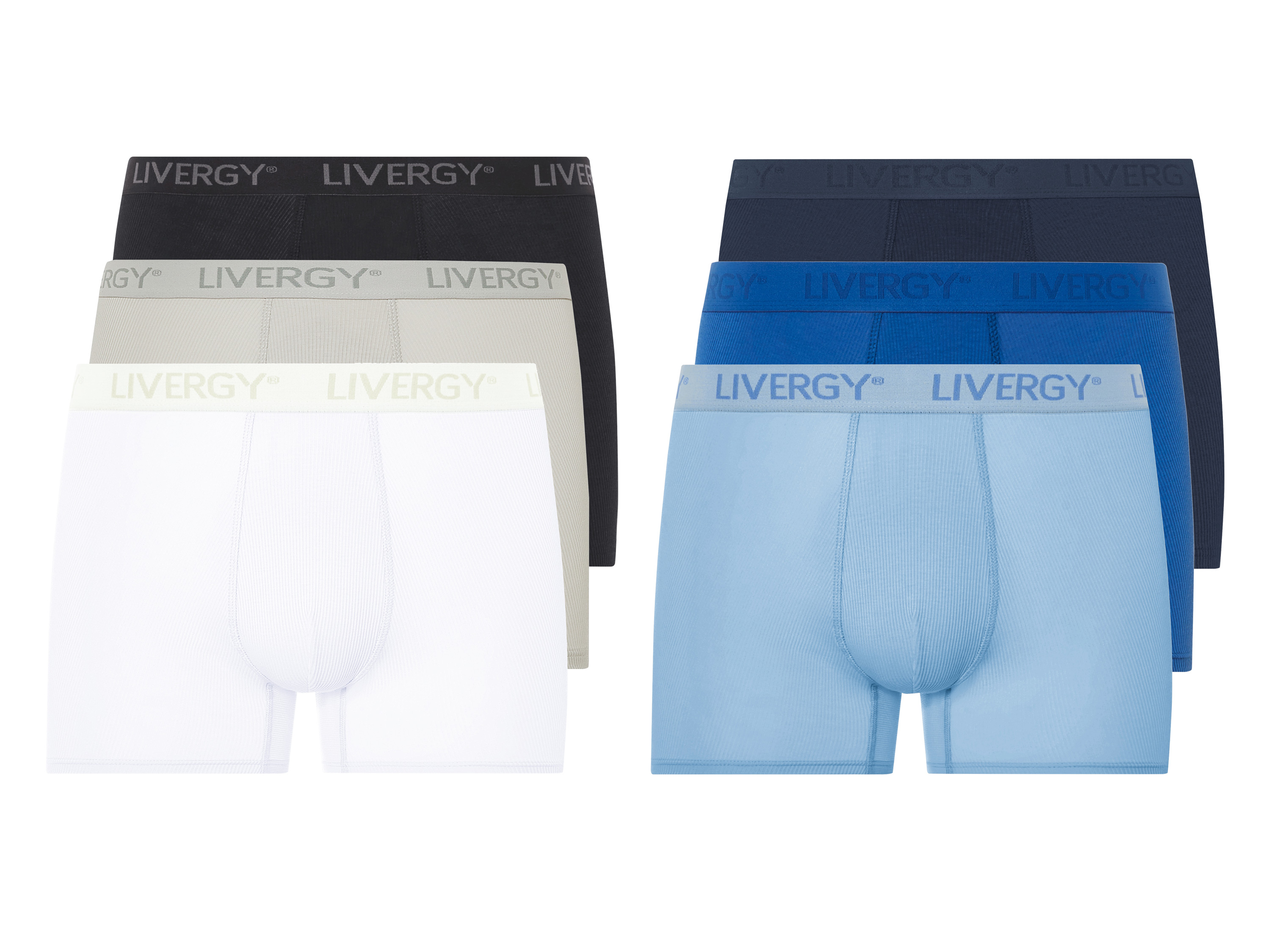 LIVERGY® Lot de 3 boxers côtelés homme