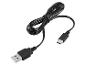 Câble USB noir avec connecteurs USB-A et USB-C.