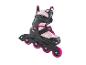 Rollers Crivit roses et noirs pour enfants.