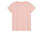 T-shirt rose clair à manches courtes.
