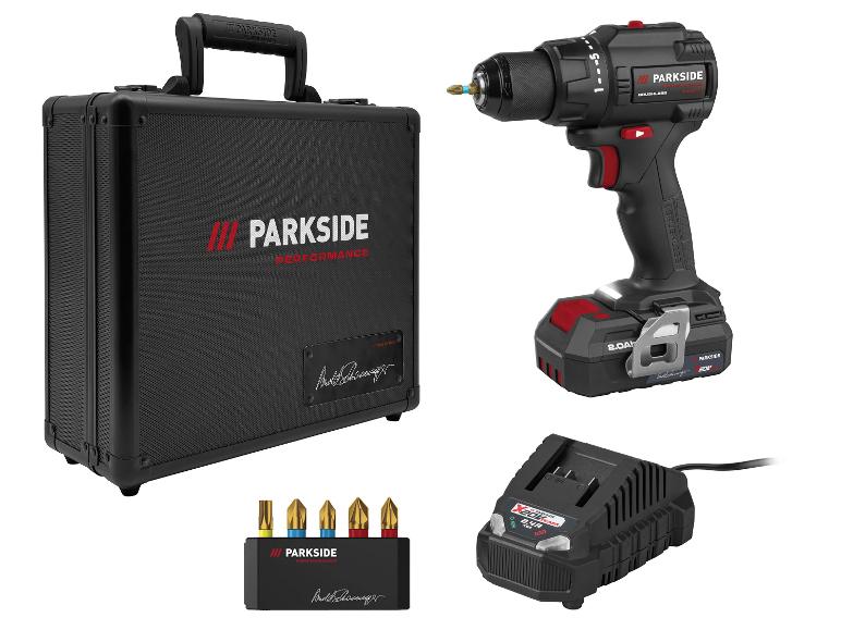 Perceuse-visseuse sans fil PARKSIDE PERFORMANCE® 20V avec batterie, chargeur et accessoires