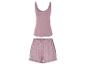 Ensemble pyjama rose poudré : débardeur et short à pois.