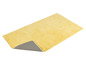 Un tapis de bain doux et jaune avec un fond antidérapant gris.