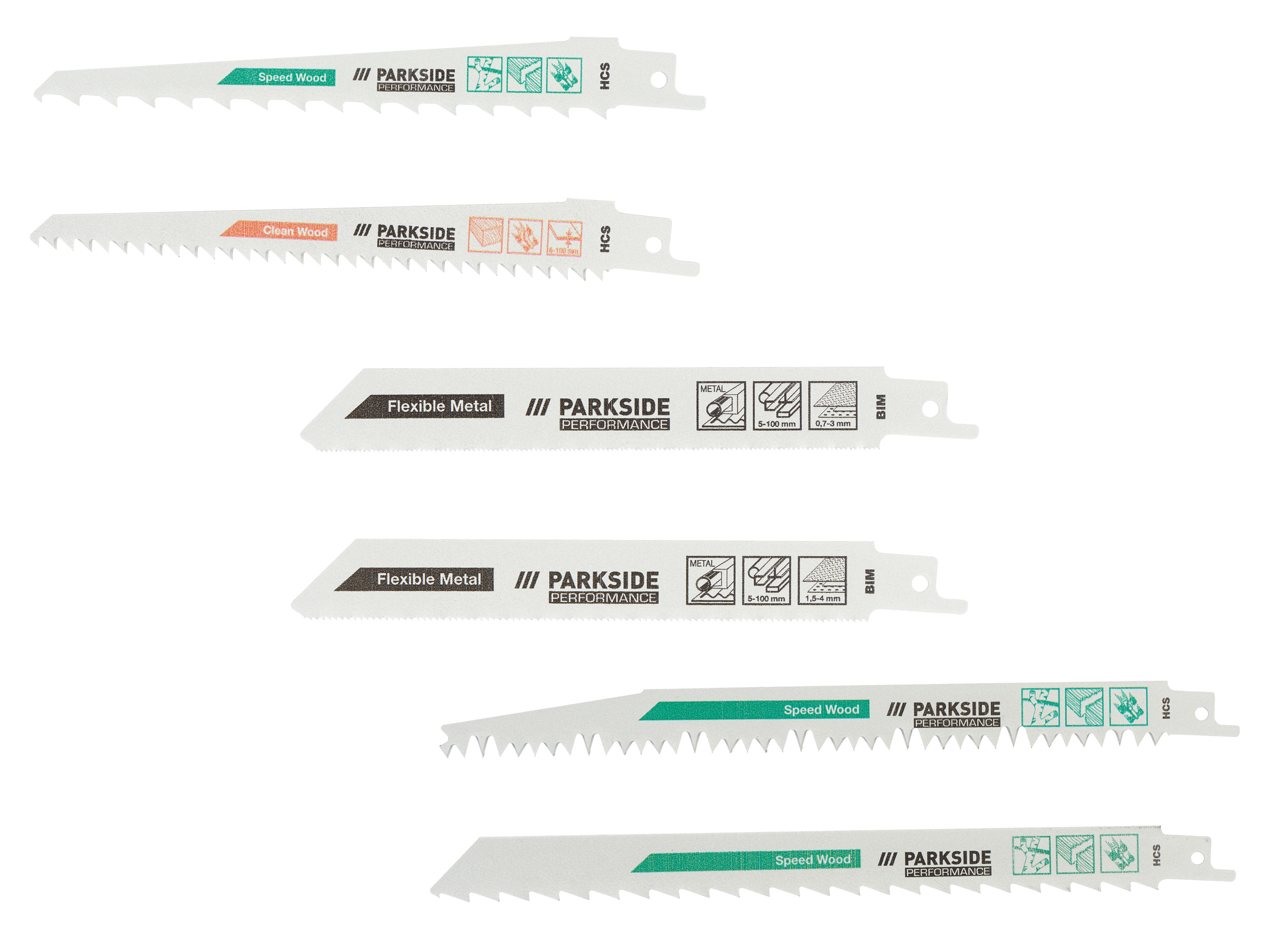 PARKSIDE PERFORMANCE® Set de lames de scie sabre PFSZP 3 A1