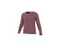 Blouse côtelée rose à manches longues pour enfants avec bords ondulés