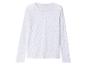 T-shirt blanc à manches longues avec un imprimé floral.