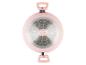 Dessous de poêle rose avec poignées, compatible avec diverses plaques de cuisson.