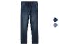 Pantalon jogger en jean bleu foncé pour homme avec cordon de serrage et poches.