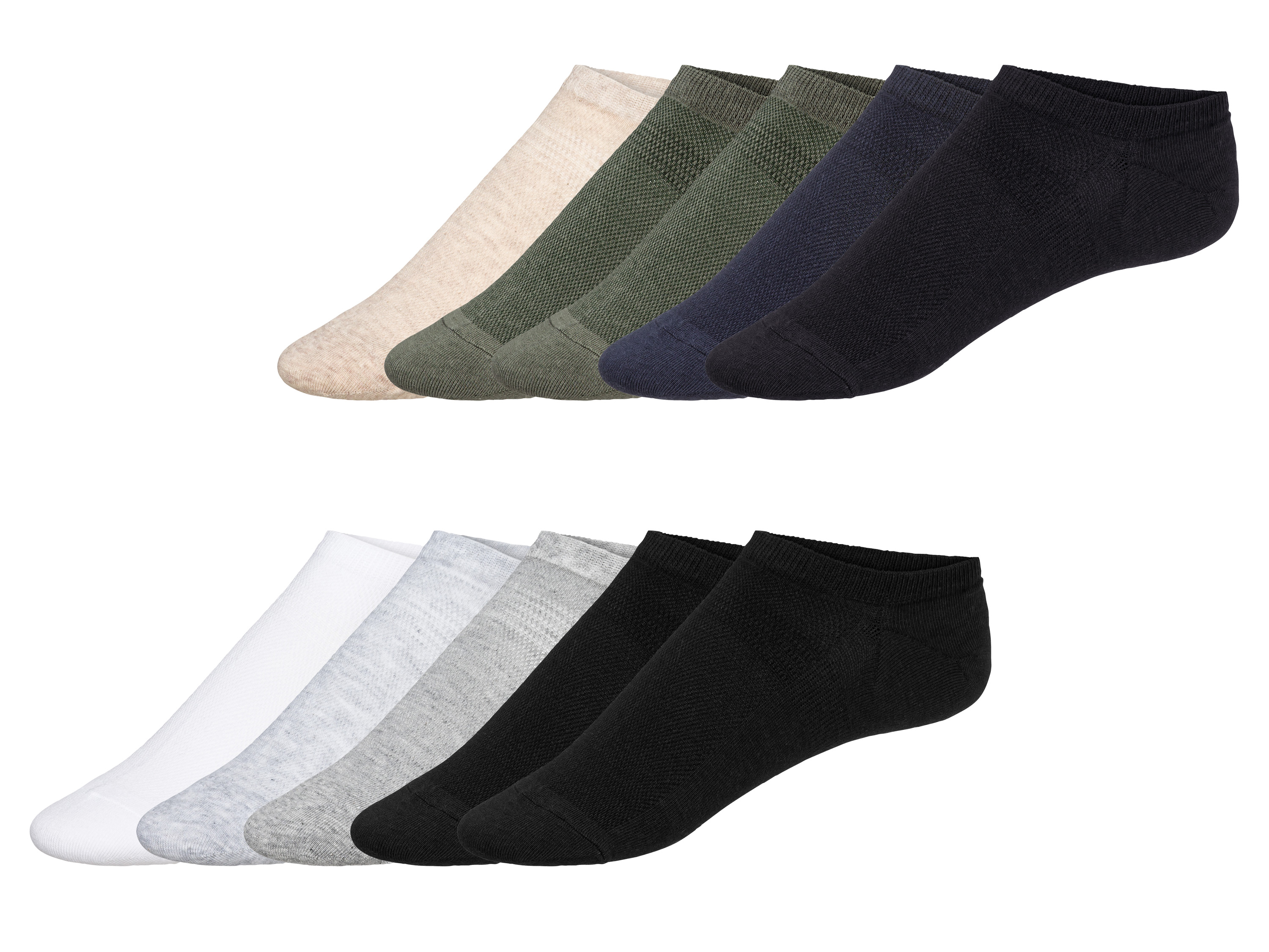 LIVERGY® Lot de 5 paires de socquettes homme