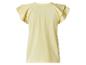 T-shirt femme jaune à manches volantées, vue de dos