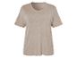 T-shirt beige en lin, vêtement décontracté.