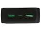 Chargeur noir avec deux ports USB et un port PD.