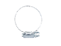 Collier de serrage métallique avec mécanisme à vis sur fond noir.