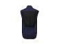 Gilet sans manches bleu marine avec panneau arrière noir.