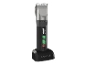 Tondeuse à cheveux avec station de charge et indicateur de batterie.