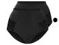 Deux culottes noires taille haute avec des détails en dentelle.
