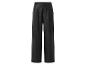 Pantalon large noir en similicuir plissé