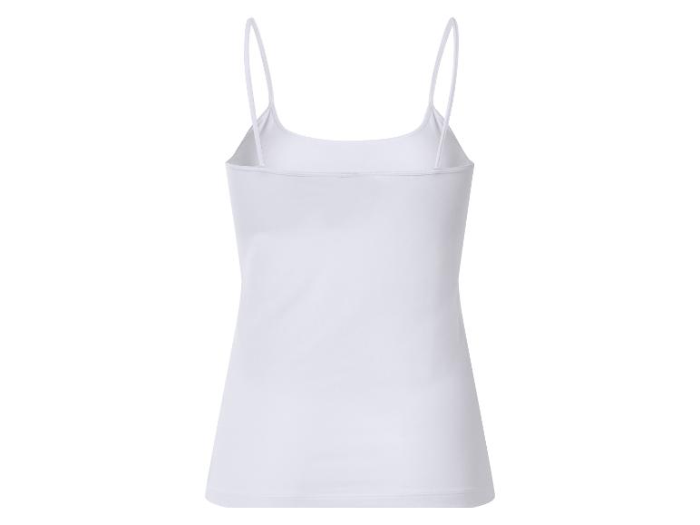 Débardeur blanc à fines bretelles pour femme, vue de dos