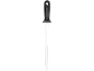 Fusil à aiguiser en céramique avec manche noir et tige blanche.