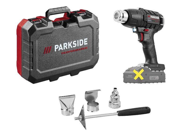 PARKSIDE PERFORMANCE® 20 V pistolet thermique sans fil PPHLGA 20-Li B3 avec accessoires et mallette