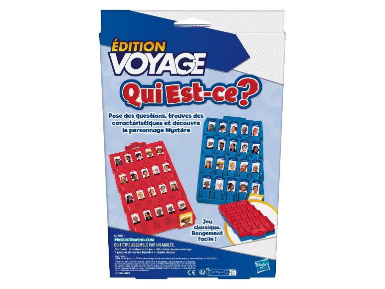 Jeu Qui est-ce ? édition Voyage Hasbro : 2 plateaux, 40 cartes personnages