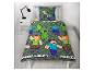 Parure de lit Minecraft : housse de couette et taie d'oreiller avec personnages pixélisés.