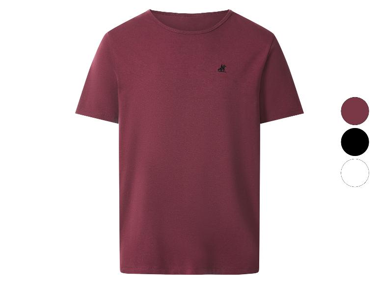 T-shirt bordeaux à manches courtes avec un petit logo de cheval