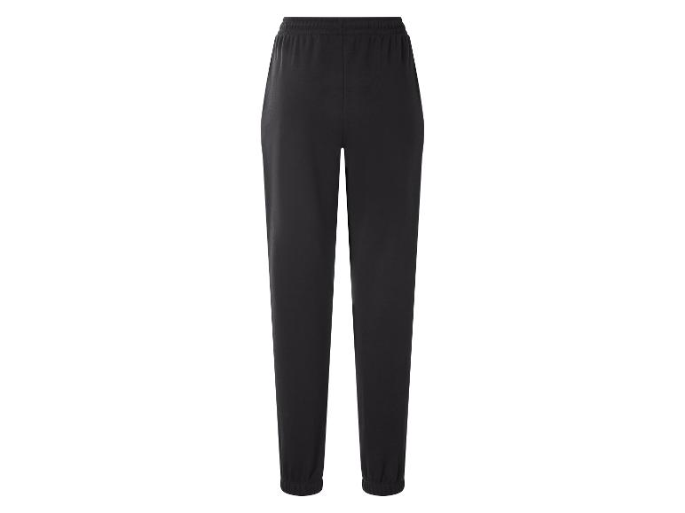 Pantalon de jogging noir avec taille et chevilles élastiques