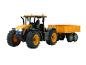 Tracteur et remorque de jouet téléguidé, style réaliste.