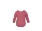Body bébé à manches longues couleur framboise, vue de dos