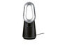 Un ventilateur Dyson sans pales noir avec des commandes.